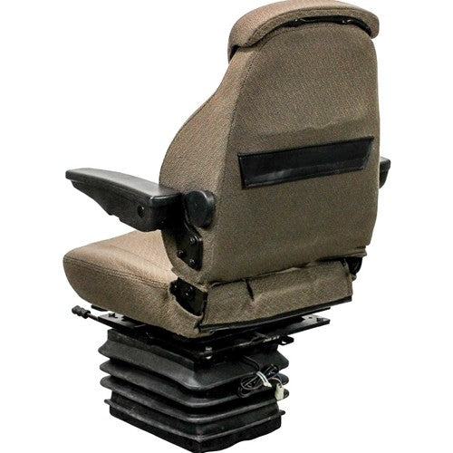 John Deere 30-55 Hydraulic Series Tractor Replacement Seat & Air Suspension - Fits Various Models - Brown Cloth