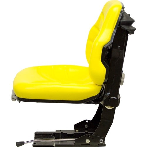 John Deere 5E Series Tractor Replacement Utility Suspension Seat Assembly - Fits Various Models - Yellow Vinyl