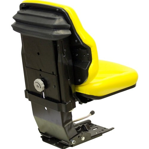 John Deere 5E Series Tractor Replacement Utility Suspension Seat Assembly - Fits Various Models - Yellow Vinyl