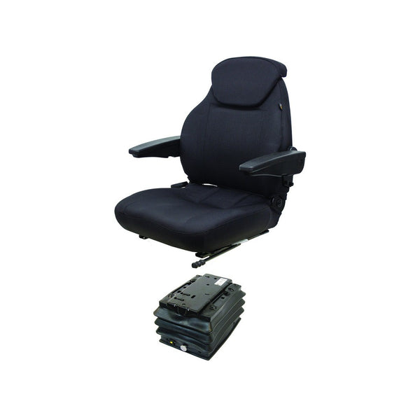 Oliver Series Tractor w/Original Bostrom Suspension Replacement Seat & Air Suspension - Fits Various Models - Black Cloth