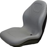 Ford/New Holland Boomer, T, TC, TZ Workmaster Series Tractor Replacement Bucket Seat Kit - Fits Various Models - Gray Vinyl