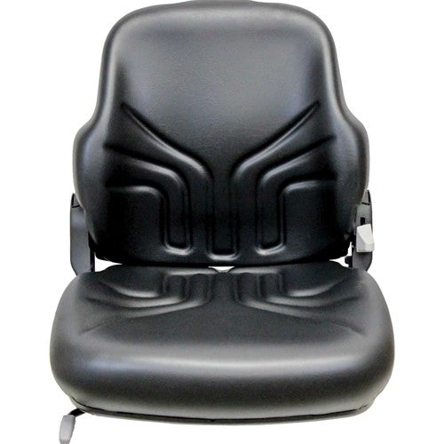 Kubota L3030-L5040-M5-M9960 Series Compact Tractor Replacement Seat Assembly Kit - Fits Various Models - Black Vinyl