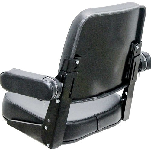 Allis Chalmers Comfort Classic Tractor Replacement Seat Assembly - Fits Various Models - Black Vinyl