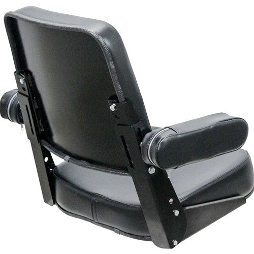 Allis Chalmers Comfort Classic Tractor Replacement Seat Assembly - Fits Various Models - Black Vinyl