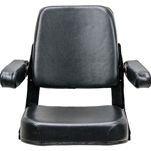 Allis Chalmers Comfort Classic Tractor Replacement Seat Assembly - Fits Various Models - Black Vinyl