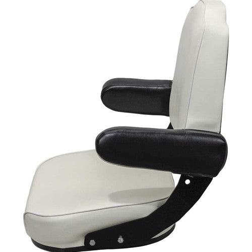 International Harvester 56-66 Series Tractor Original Replacement Seat Assembly - Fits Various Models - Cream Vinyl