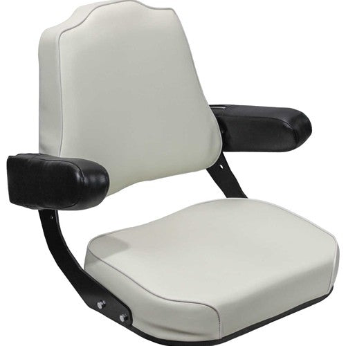 International Harvester 56-66 Series Tractor Original Replacement Seat Assembly - Fits Various Models - Cream Vinyl