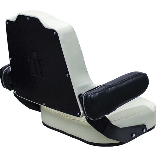 International Harvester 56-66 Series Tractor Replacement Seat Assembly - Fits Various Models - Pleated Cream Vinyl