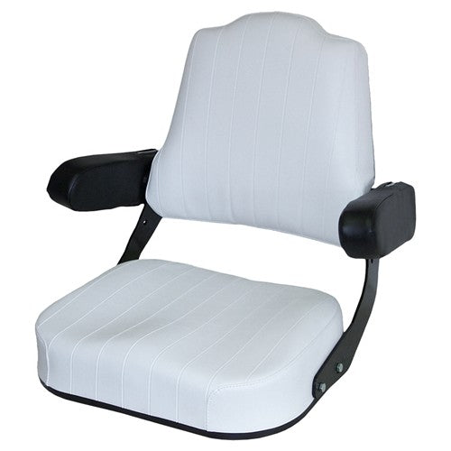 David Brown 1026 Tractor Replacement Seat Assembly - Pleated White Vinyl