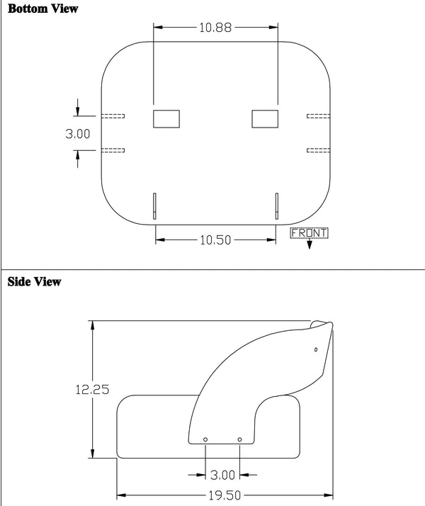 International Harvester Tractor Deluxe Replacement Seat Assembly - Fits Various Models - Black & White Vinyl