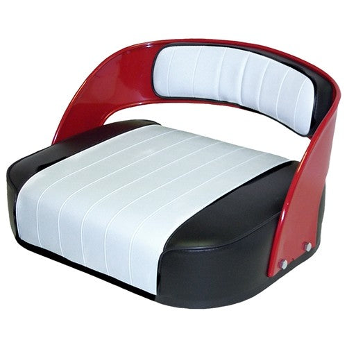 International Harvester Tractor Deluxe Replacement Seat Assembly (Original) Fits Various Models - Black & White Vinyl