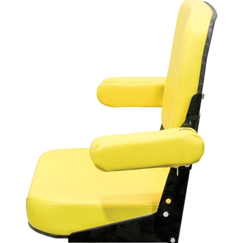 John Deere Tractor Comfort Classic Replacement Seat Assembly - Fits Various Models - Yellow Vinyl