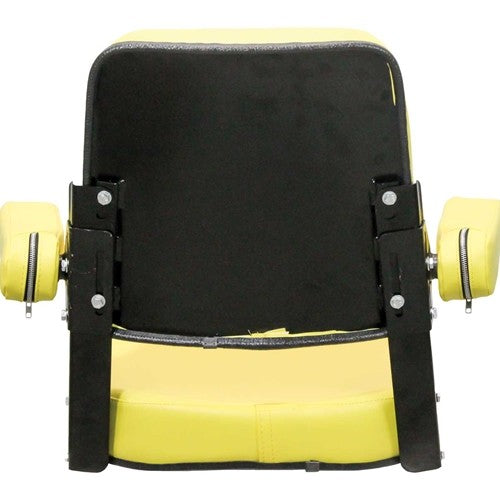 John Deere Tractor Comfort Classic Replacement Seat Assembly - Fits Various Models - Yellow Vinyl