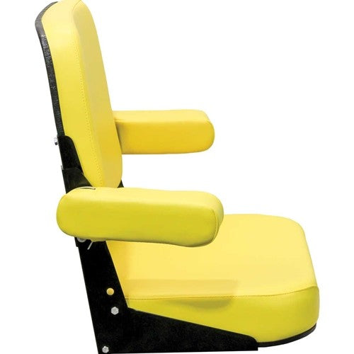 John Deere Tractor Comfort Classic Replacement Seat Assembly - Fits Various Models - Yellow Vinyl