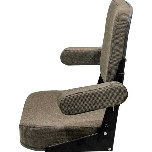 John Deere Combine Comfort Classic Replacement Seat Assembly - Fits Various Models - Brown Cloth