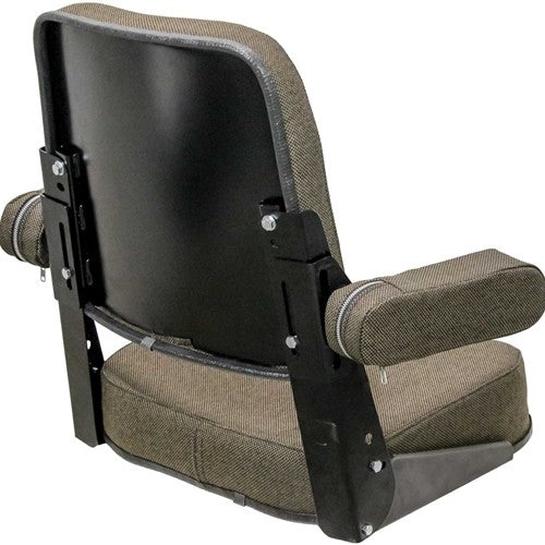 John Deere Combine Comfort Classic Replacement Seat Assembly - Fits Various Models - Brown Cloth