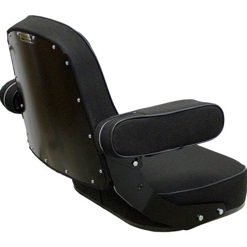 John Deere Tractor Super Deluxe Replacement Seat Assembly - Fits Various Models - Black Cloth