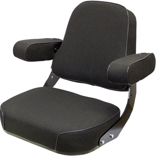 John Deere Combine Super Deluxe Replacement Seat Assembly - Fits Various Models - Black Cloth