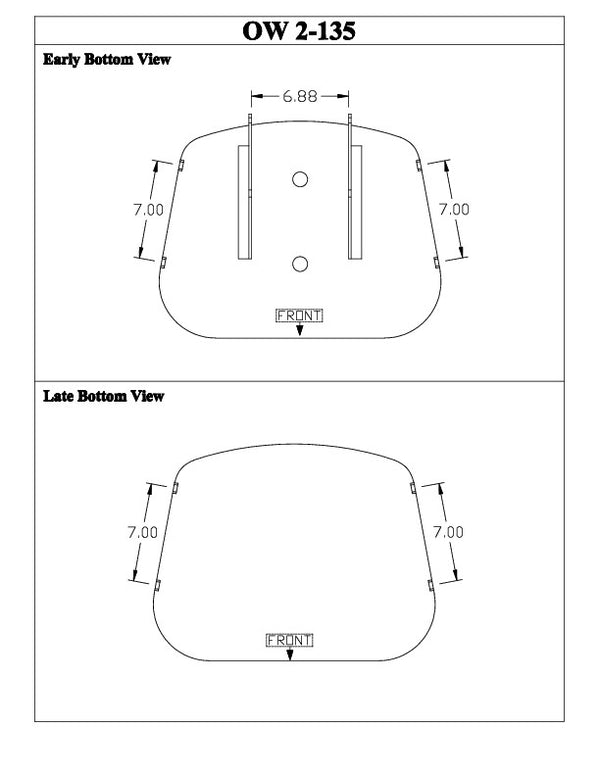 White Tractor 2-135 Early Series Mounting Pattern Replacement Seat Cushion - Red Cloth