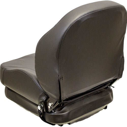 John Deere Lawn Mower Replacement Seat & Mechanical Suspension - Fits Various Models - Black Vinyl