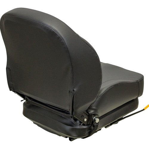 John Deere Lawn Mower Replacement Seat & Mechanical Suspension - Fits Various Models - Black Vinyl