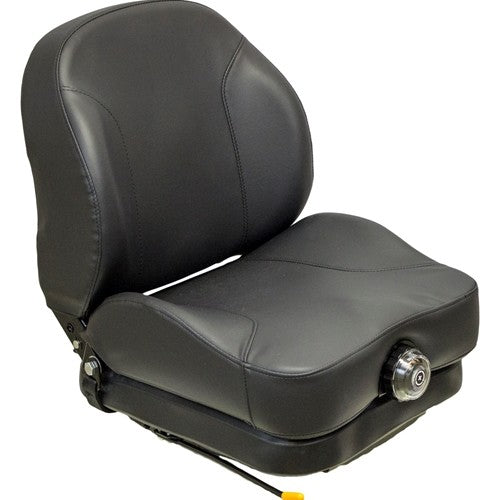 John Deere Lawn Mower Replacement Seat & Mechanical Suspension - Fits Various Models - Black Vinyl