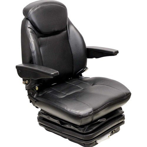 Multiple Application Seat & Mechanical Suspension - Black Vinyl