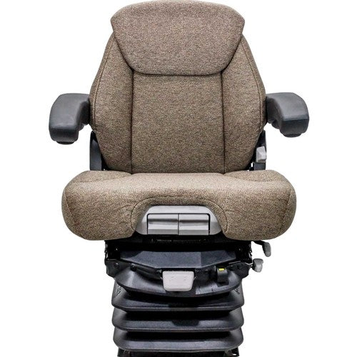 Bobcat Telehandler Replacement Seat & Air Suspension - Fits Various Models - Brown Cloth