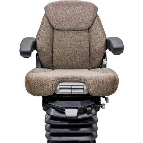 Case Wheel Loader Seat & Air Suspension - Fits Various Models - Brown Cloth