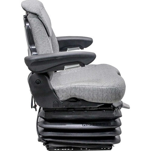 Case Grader Seat & Air Suspension - Fits Various Models - Gray Cloth