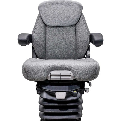 Volvo Wheel Loader Seat & Air Suspension - Fits Various Models - Gray Cloth