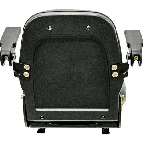 Bobcat Skid Steer Replacement Seat Assembly w/Arms - Fits Various Models - Black Vinyl