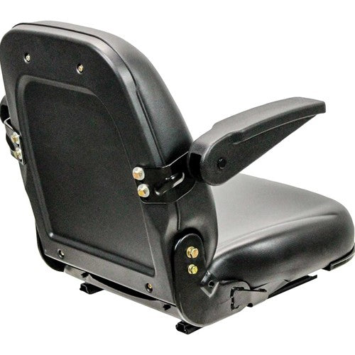 Skytrak Telehandler Seat Assembly w/Arms - Fits Various Models - Black Vinyl