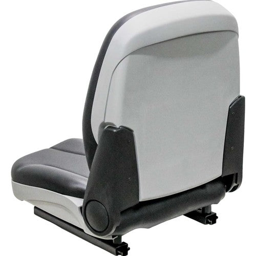 Multiple Application Seat Assembly for Material Handling and Mini Excavator Equipment - Black Vinyl