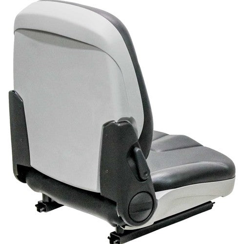 Multiple Application Seat Assembly for Material Handling and Mini Excavator Equipment - Black Vinyl