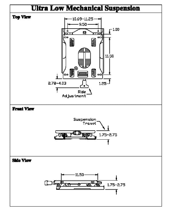 Ultra Low Mechanical Suspension