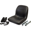 Ford 755B Loader/Backhoe Bucket Seat with Slide Rails & Arms - Black Vinyl