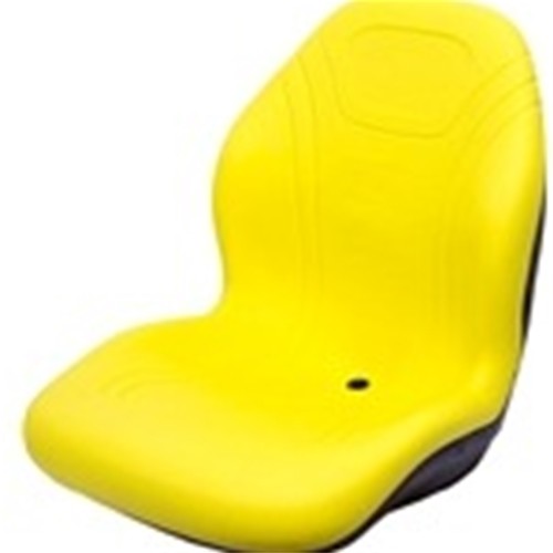 John Deere Lawn Replacement Mower Bucket Seat w/Hinge Bracket - Fits Various Models - Yellow Vinyl