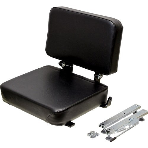 Universal Forklift Seat Assembly - Fits Various Models - Black Vinyl