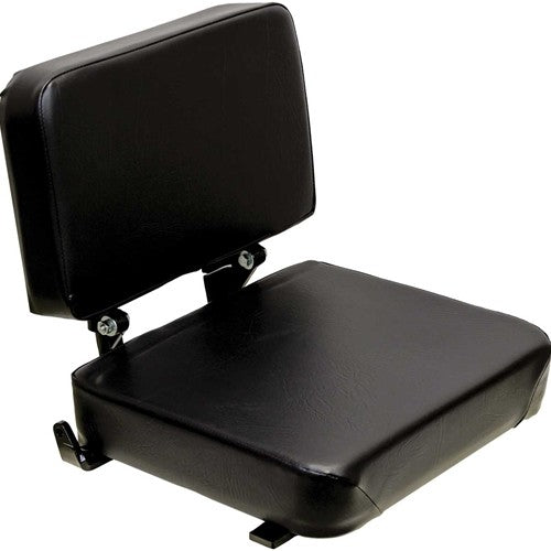 Universal Forklift Seat Assembly - Fits Various Models - Black Vinyl