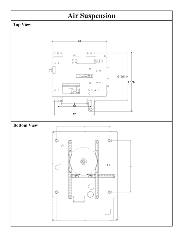 Ford-New Holland 70 Genesis Row Crop Series & 80 4WD Series Tractor Replacement 12V Air Suspension