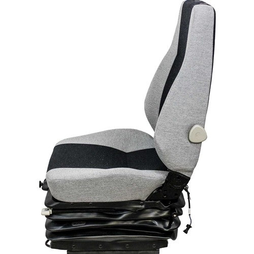 Caterpillar Excavator Replacement Seat & Air Suspension (12V) - Fits Various Models - Multi-Gray Cloth
