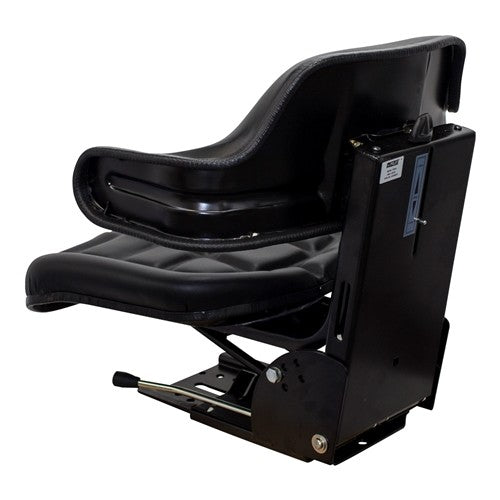 Case Tractor Replacement Utility Mechanical Suspension Seat Assembly - Fits Various Models - Black Vinyl