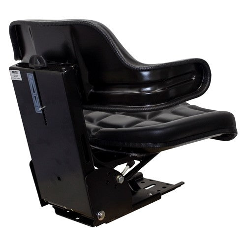 Case Tractor Replacement Utility Mechanical Suspension Seat Assembly - Fits Various Models - Black Vinyl