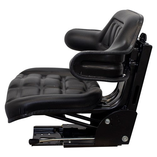 Oliver Tractor Utility Mechanical Suspension Seat Assembly - Fits Various Models - Black Vinyl