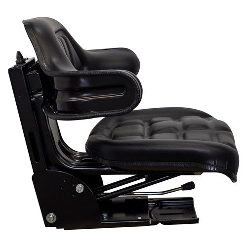 Oliver Tractor Utility Mechanical Suspension Seat Assembly - Fits Various Models - Black Vinyl