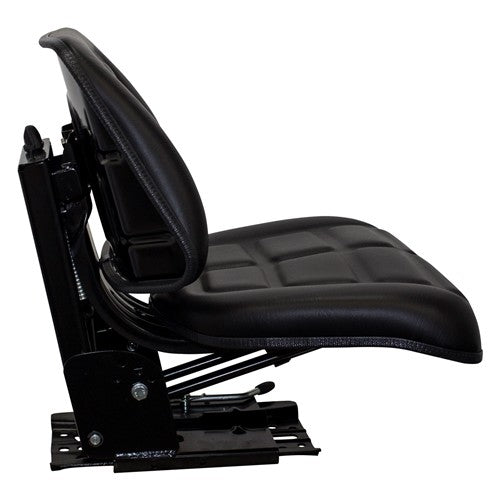 Case Tractor Replacement Utility Mechanical Suspension Seat Assembly - Fits Various Models - Black Vinyl