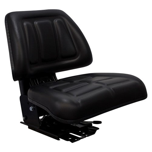 Case Tractor Replacement Utility Mechanical Suspension Seat Assembly - Fits Various Models - Black Vinyl