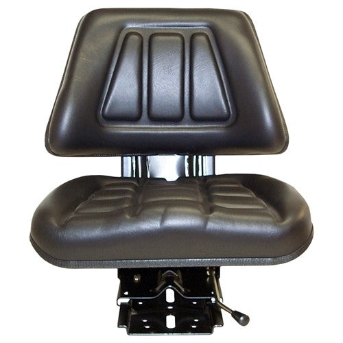 Case Tractor Replacement Utility Mechanical Suspension Seat Assembly - Fits Various Models - Black Vinyl