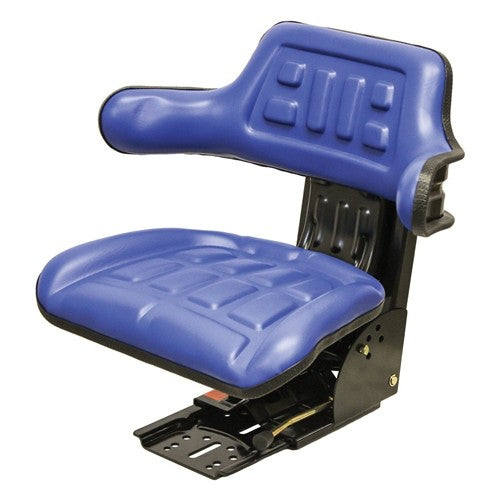 Multiple Application Utility Seat & Mechanical Suspension - Blue Vinyl